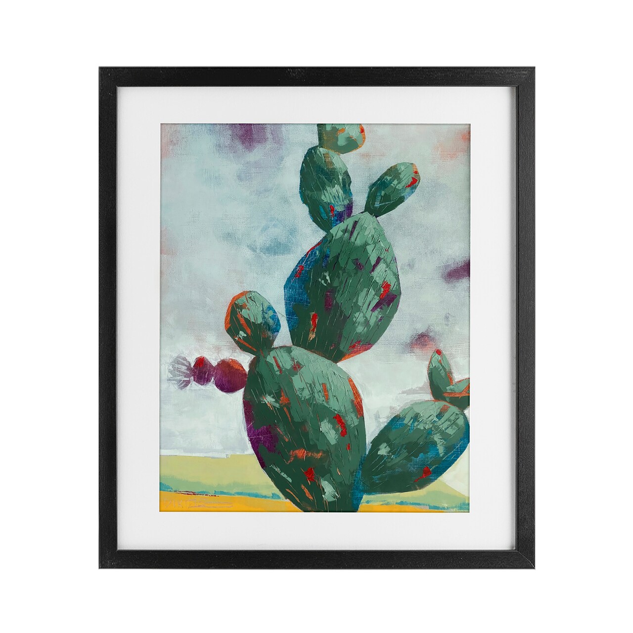 Stupell Industries Stand Tall Rounded Cacti Framed Print Under Glass, design by Dianna Fritzler